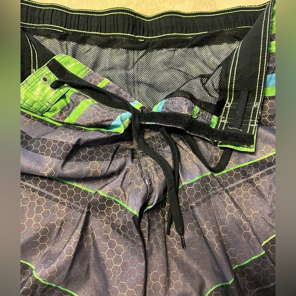 EUC Sonoma Green and Gray Swim Shorts Men’s XXL, Velcro waist & 3 pockets - Picture 3 of 9